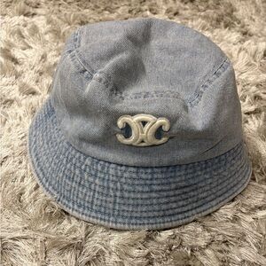 Blue Bucket Hat with Logo